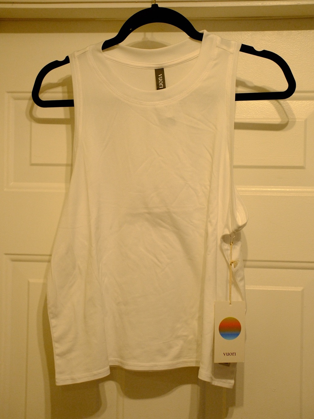 Vuori White Racerback Tank Top